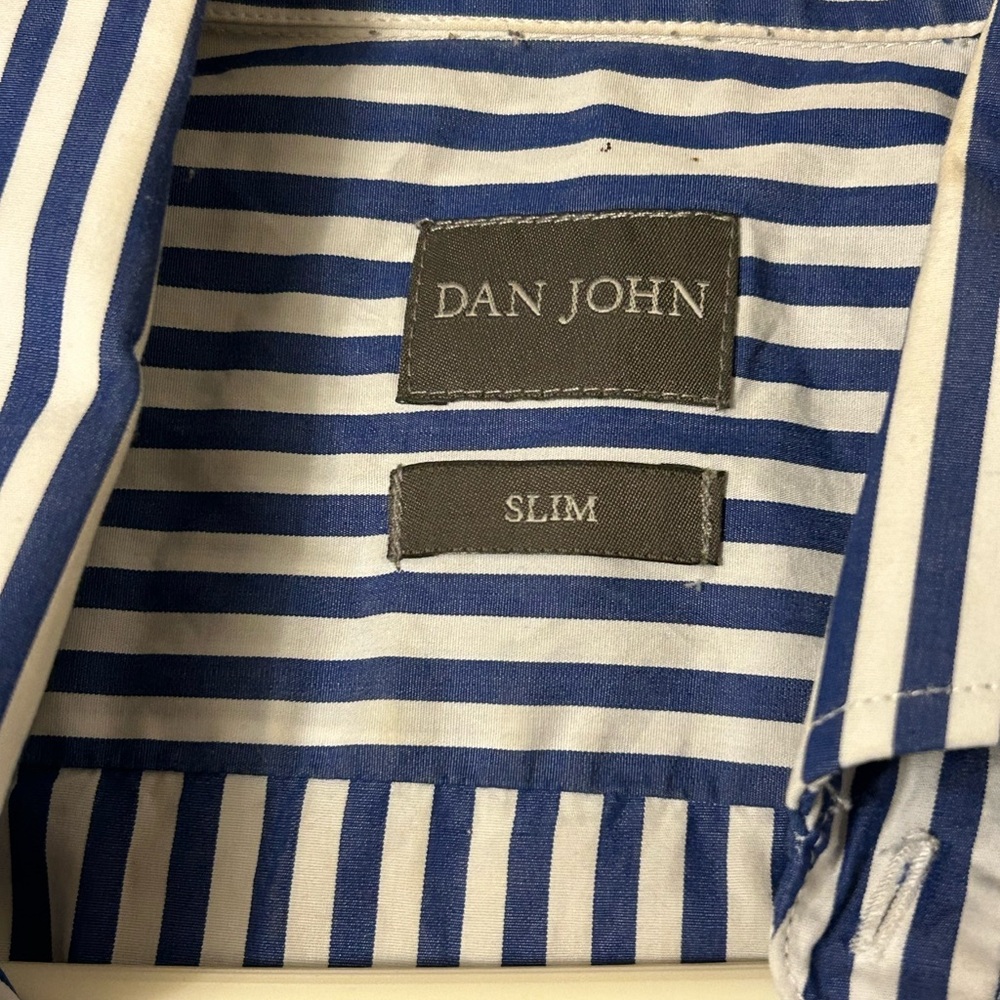 Classic Navy Striped Men's Shirt - Picture 8 of 9